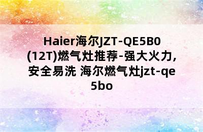 Haier海尔JZT-QE5B0(12T)燃气灶推荐-强大火力,安全易洗 海尔燃气灶jzt-qe5bo